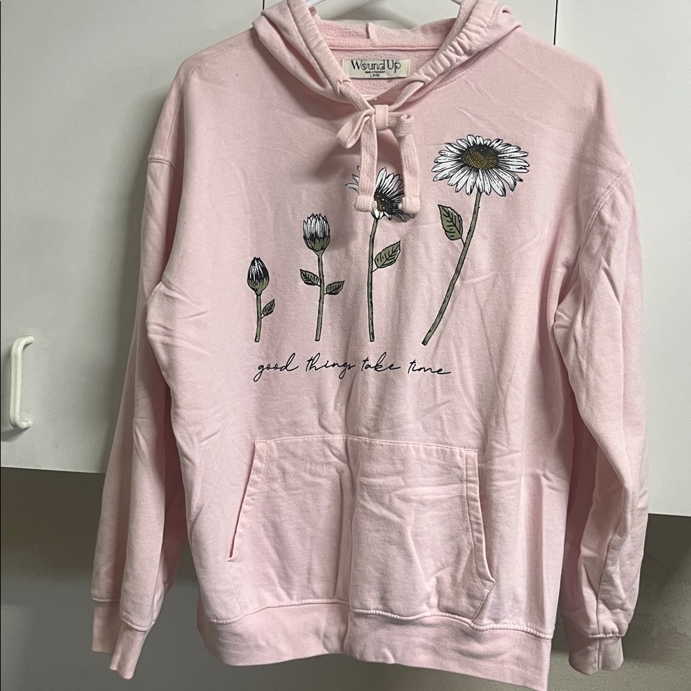 Wild Fable Light Pink Floral Hoodie